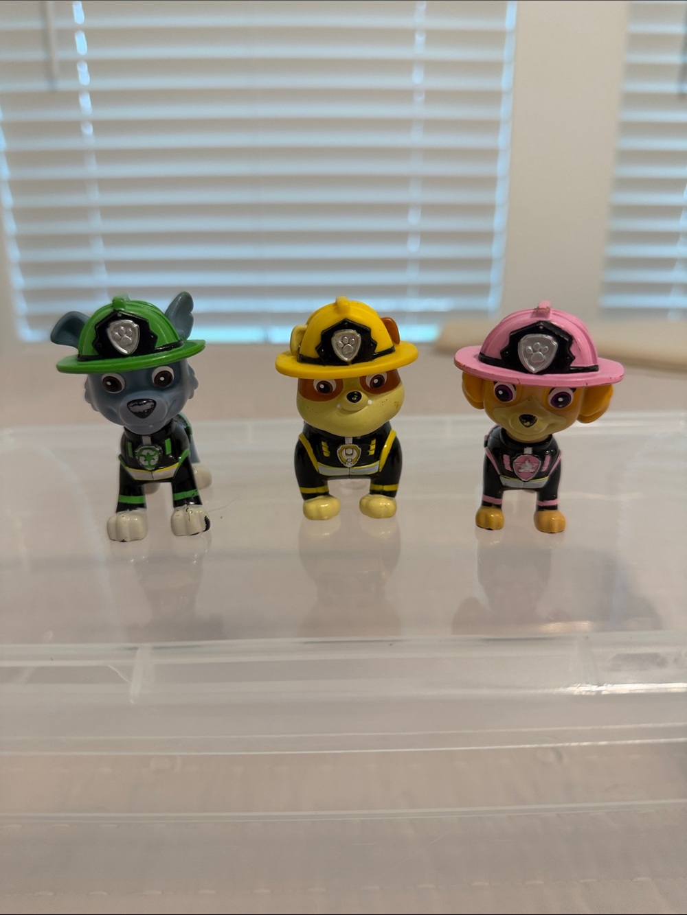 Paw Patrol Fire Rescue Pup Figures - Rocky, Rubble, Skye